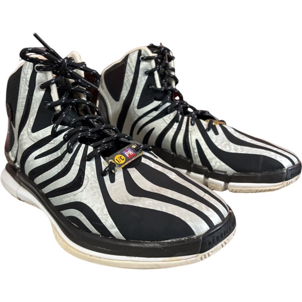Adidas D Rose 4.5 Black Silver Zebra G99364 Mens Size 8.5 Basketball Sneaker